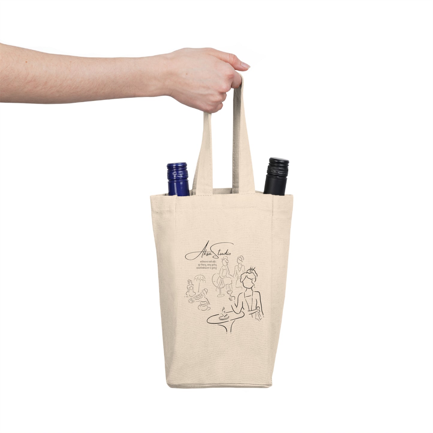 Cin Cin Double Wine Tote Bag